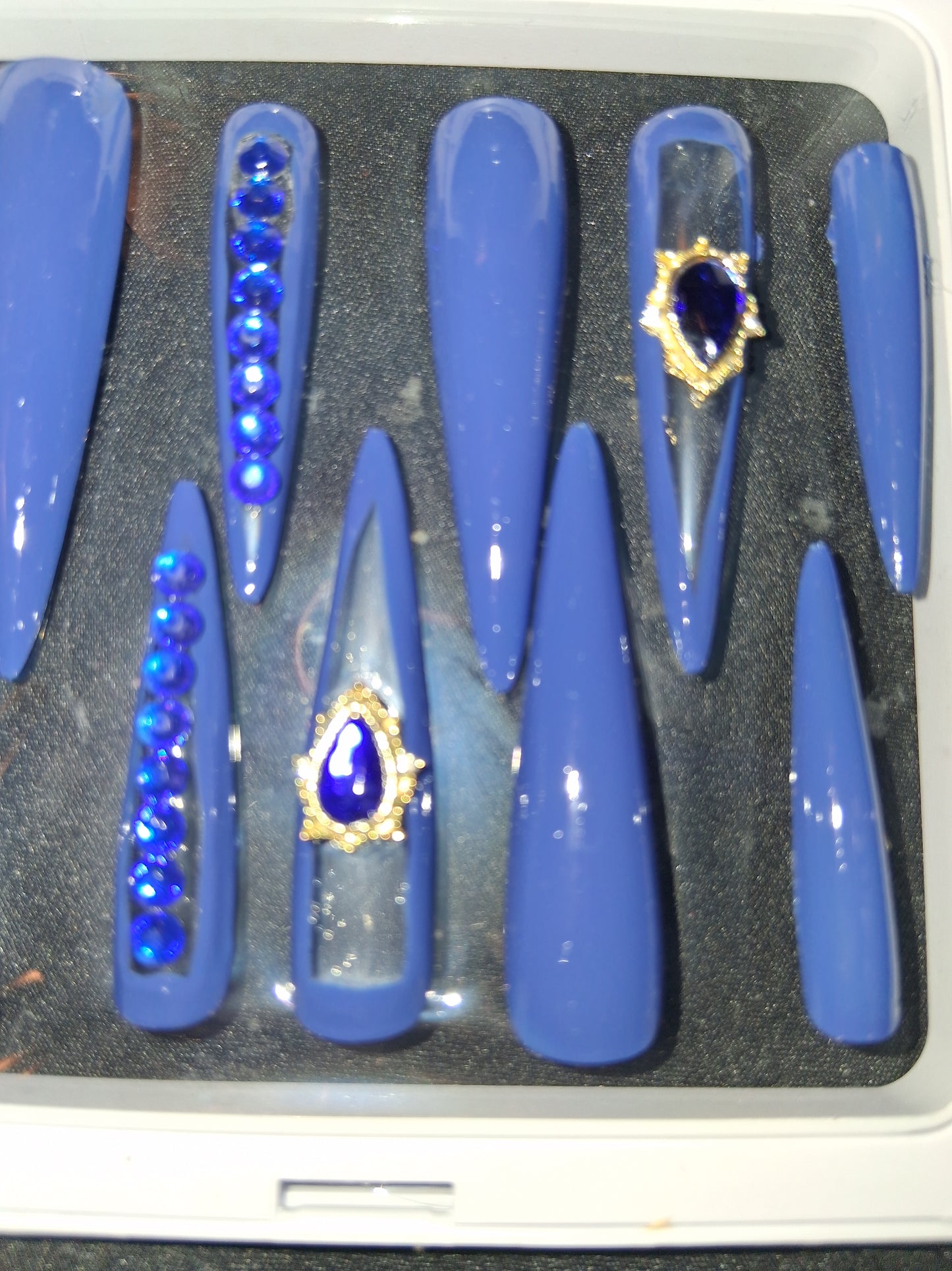 COCOMONEY NAILS CUSTOM 1 OF 1 GLUE ON PRESS ON COMES WITH FREE GIFTS #p48