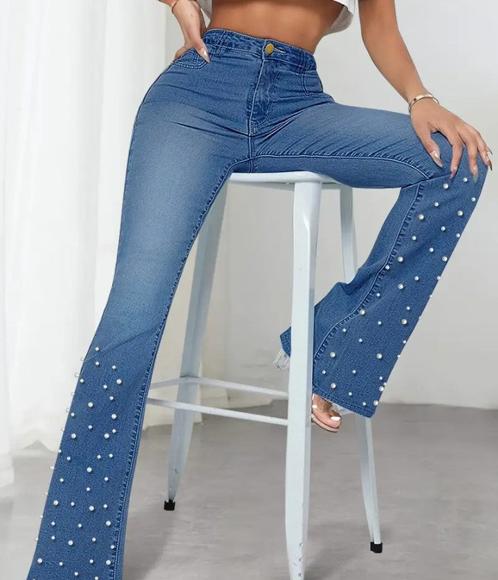 COCOMONEY PEARL JEANS DENIM