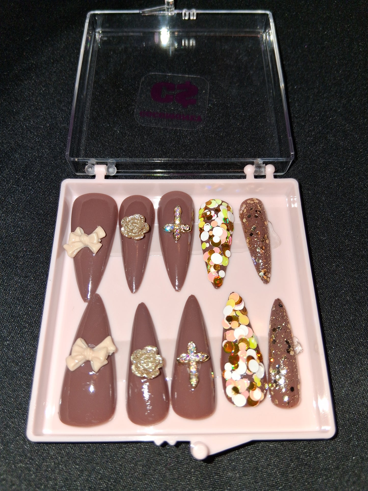 COCOMONEY NAILS CUSTOM ONE OF A KIND PIECES WITH NAIL BAG AND FREE GIFTS