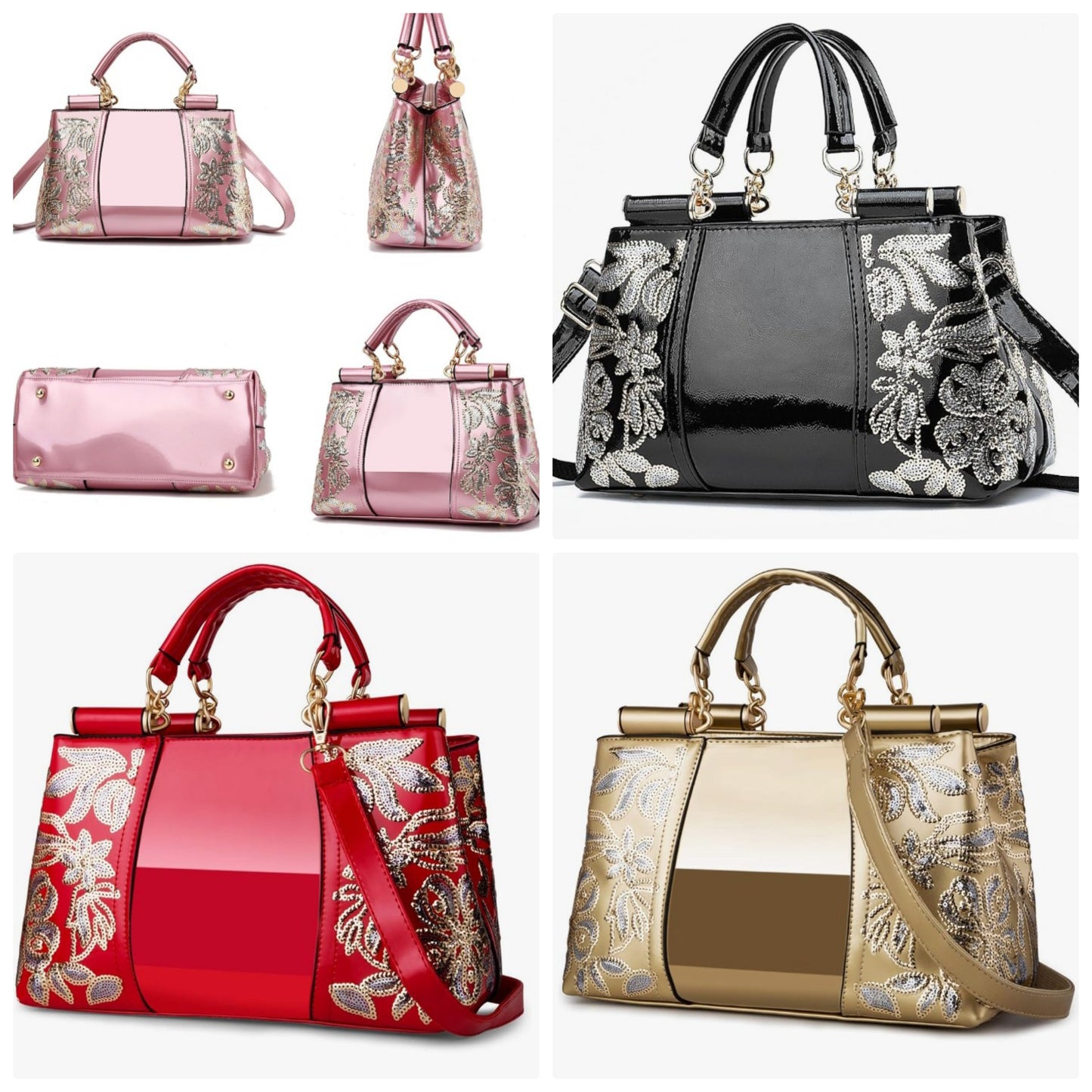 Handbags For Women Patent Leather Designer Purse Suitable for Shopping Party Daily Use