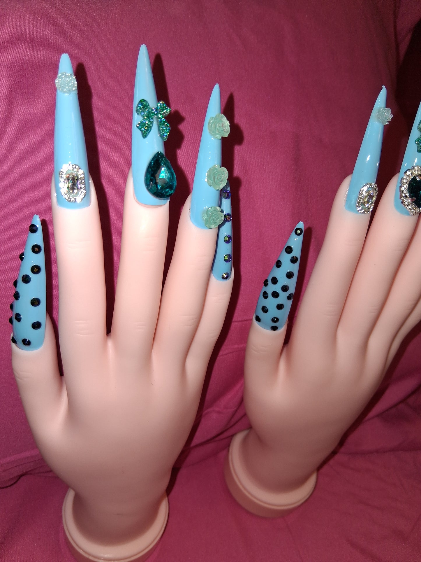 COCOMONEY NAILS CUSTOM 1 OF 1 GLUE ON PRESS ON COMES WITH FREE GIFTS #o26