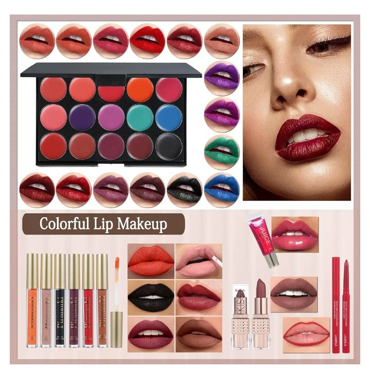 Full All in One Makeup Sets Include Eyeshadow Palette Lipstick Concealer Foundation Mascara Loose Powder Etc