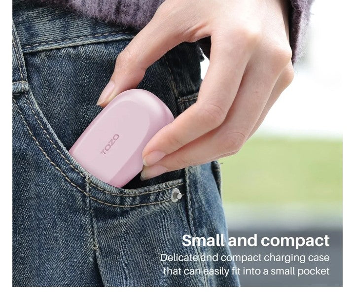 TOZO A1 Mini Wireless Earbuds Bluetooth 5.3 in Ear Light-Weight Headphones Built-in Microphone, IPX5 Waterproof, Immersive Premium Sound Long Distance Connection Headset with Charging Case,