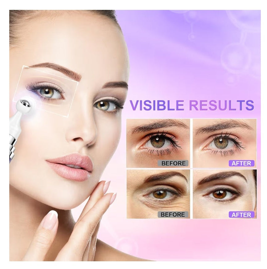 5% Caffeine Eye Cream for Dark Circles Under Treatment Eye Serum for Wrinkles Fine Lines, Retinol Under Cream for Puffiness and Bags with 360° Massage Roller-Ball