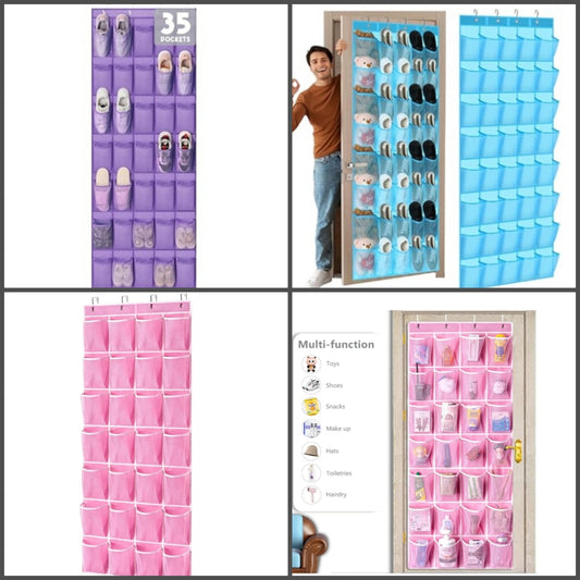Over the Door Shoe Organizer, Hanging Shoe Organizer Mesh Deep Pockets Closet Door Shoe Storage Bag