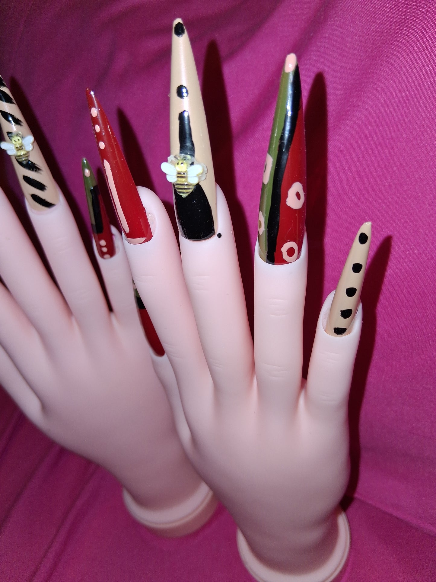 COCOMONEY NAILS CUSTOM 1 OF 1 GLUE ON PRESS ON COMES WITH FREE GIFTS #o77