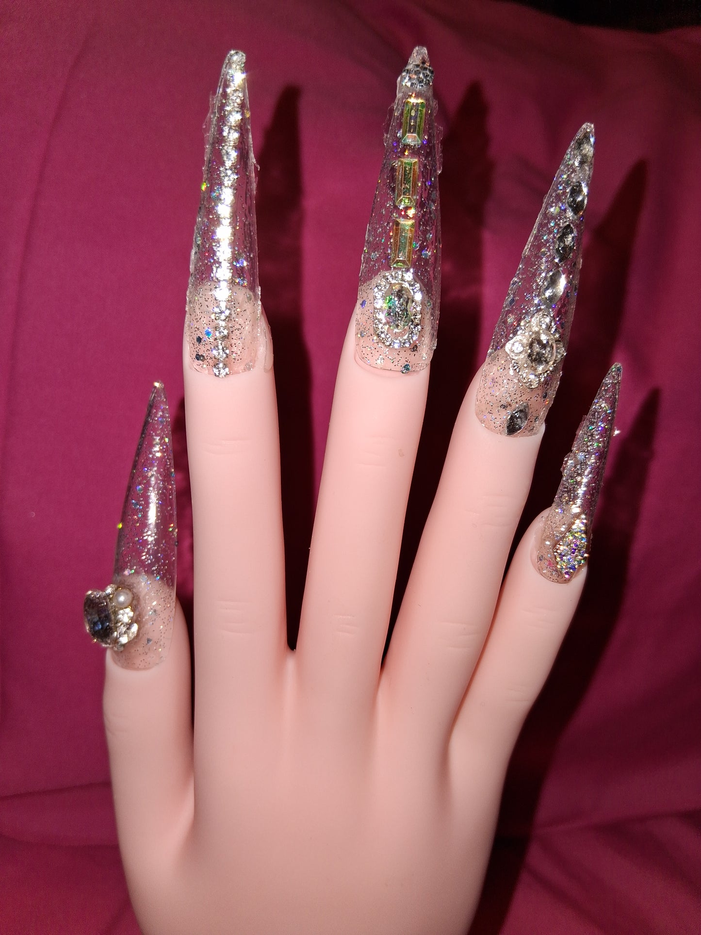 COCOMONEY NAILS CUSTOM 1 OF 1 GLUE ON PRESS ON COMES WITH FREE GIFTS #o70