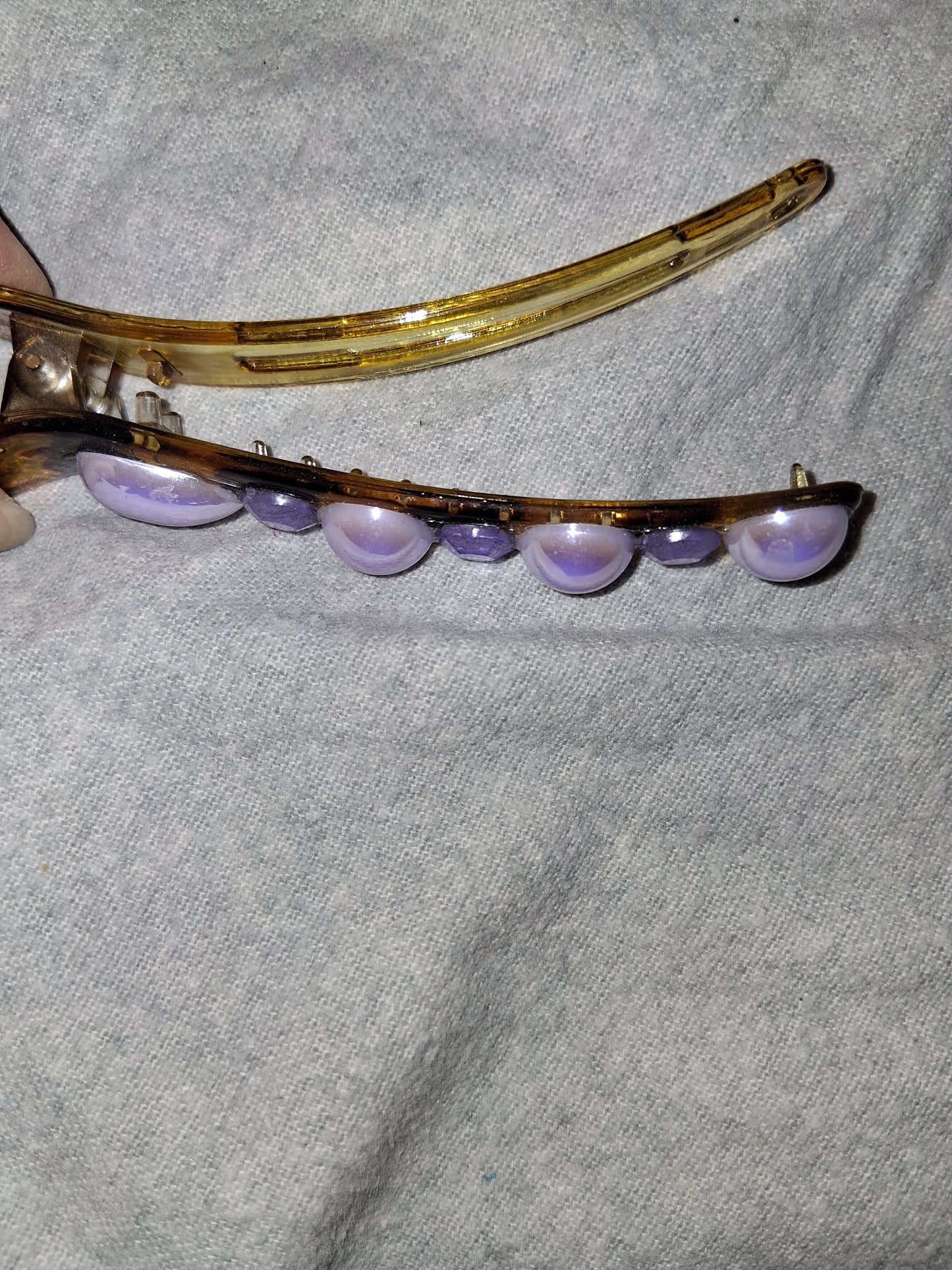 COCOMONEY HAIR CLIP 3INCH CUSTOM 1 OF A KIND PIECE with gemstones