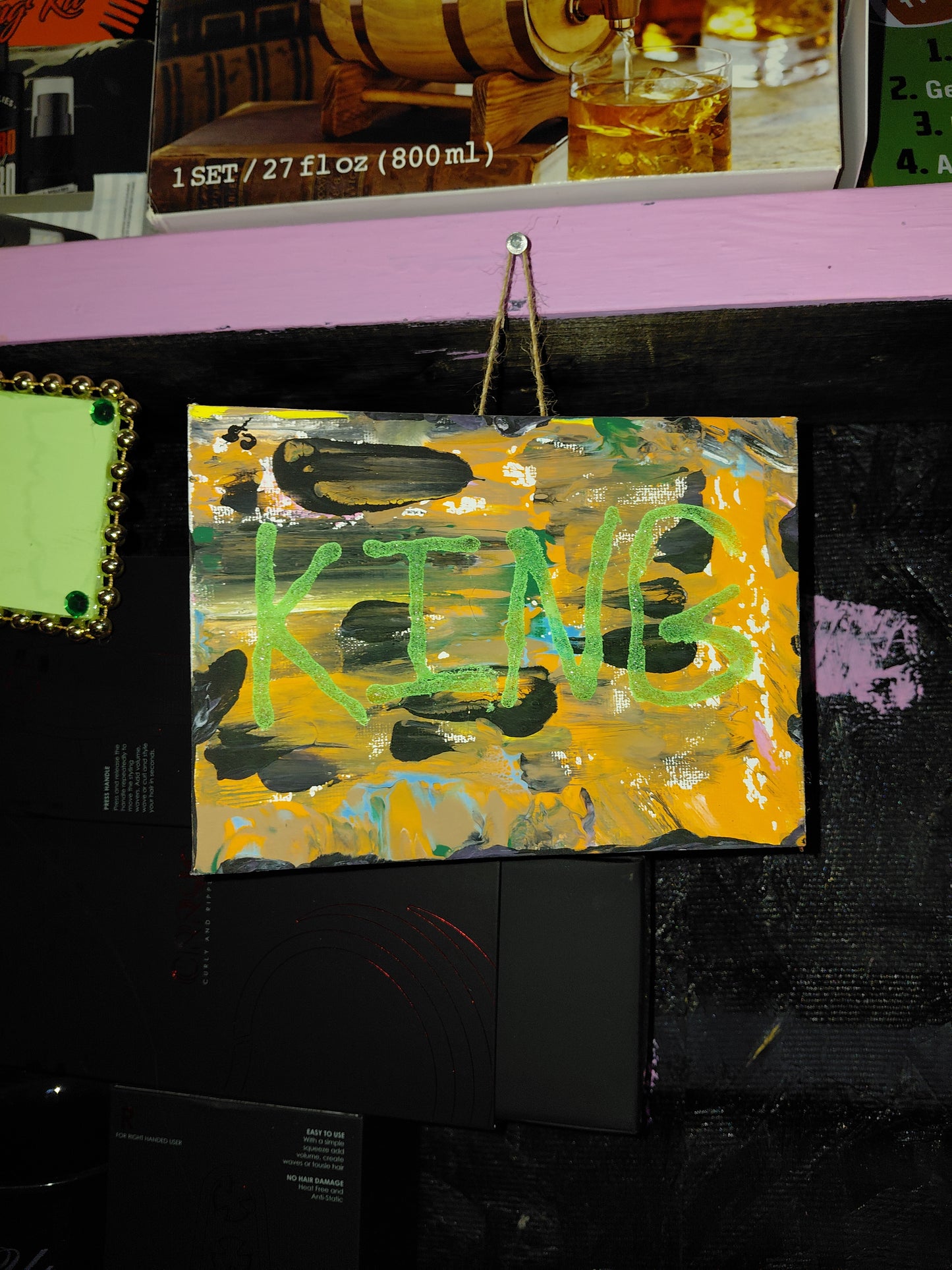 COCOMONEY ART Glow king 1 OF 1 CUSTOM PIECE BY COCOMONEY painting on canvas