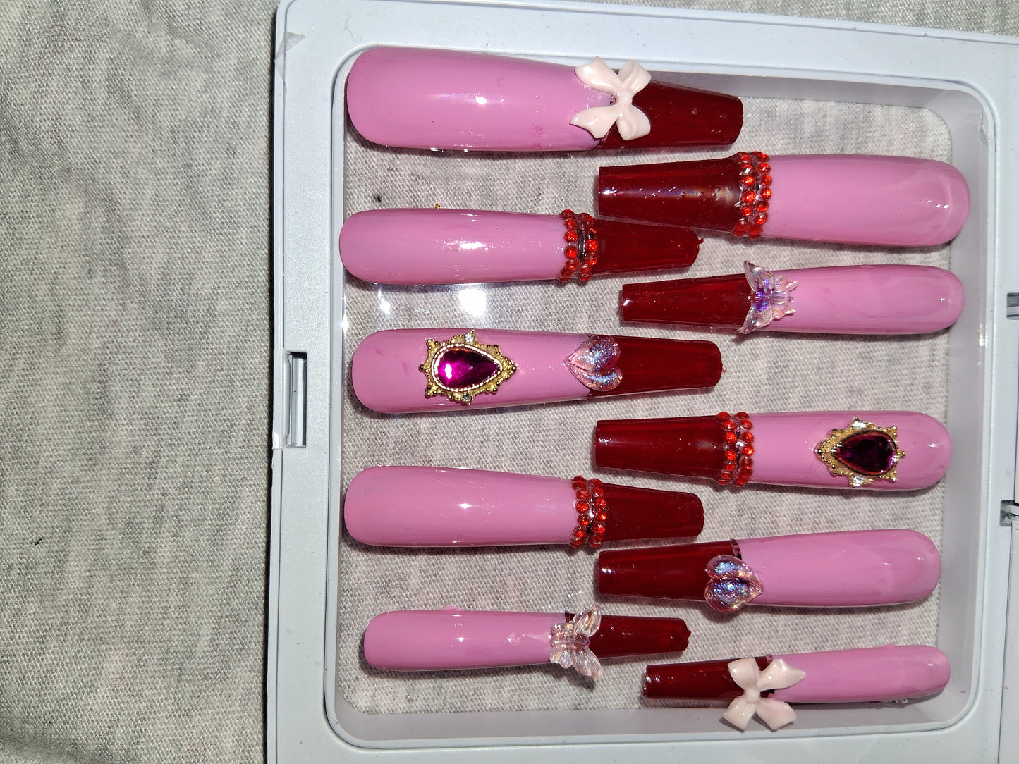 COCOMONEY NAILS CUSTOM 1 OF 1 GLUE ON PRESS ON COMES WITH FREE GIFTS #p30