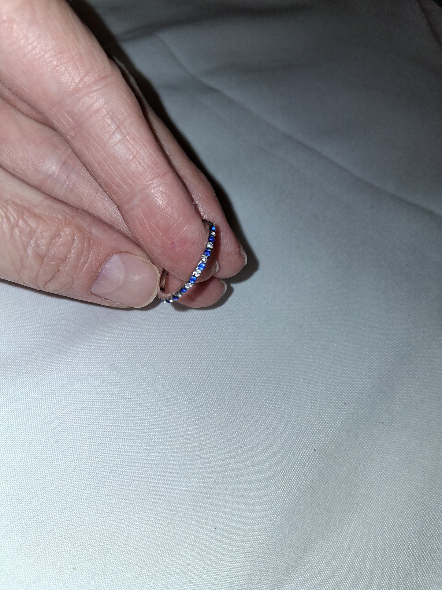 Blue ring size 8 costume COCOMONEY