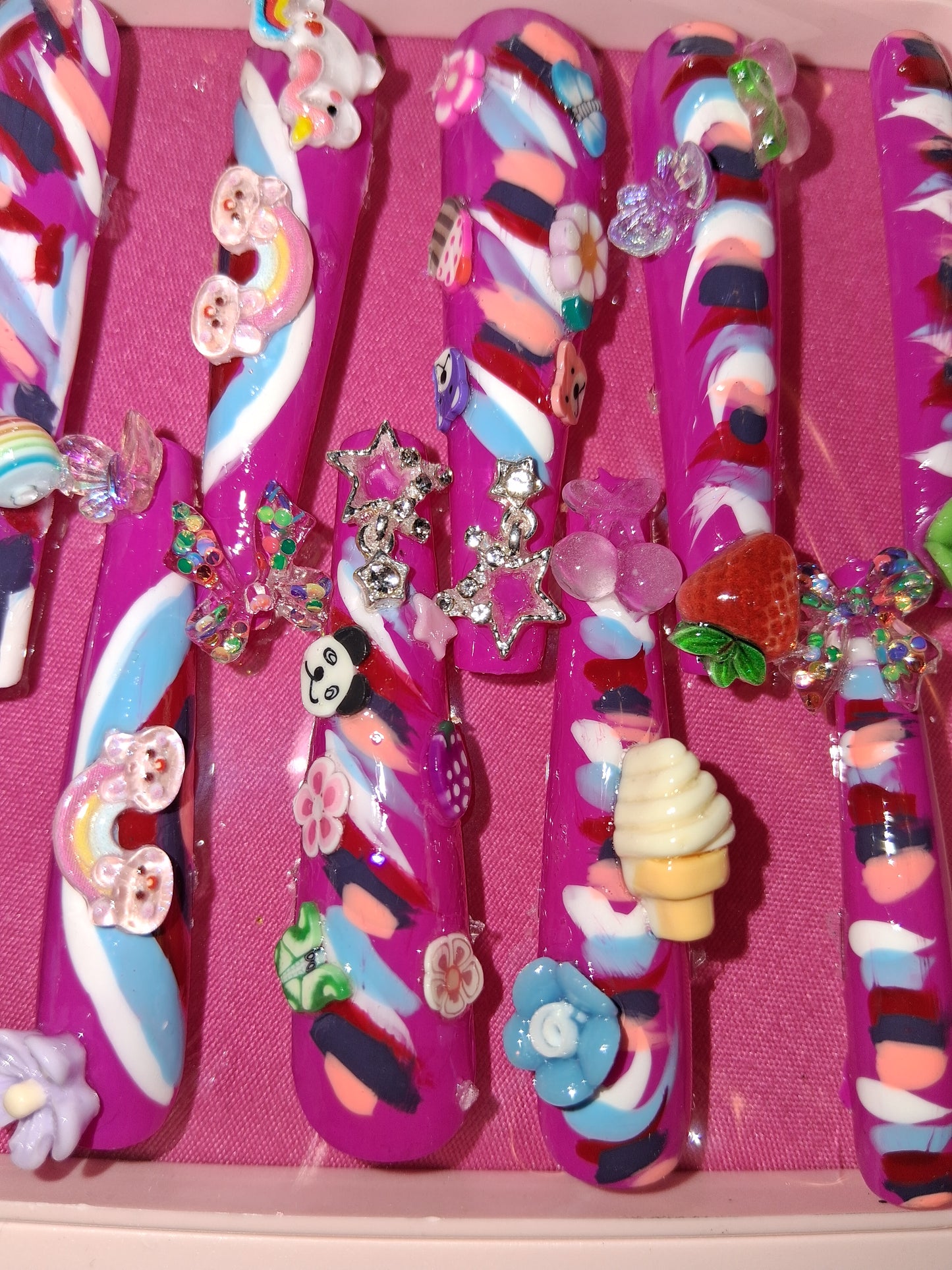 COCOMONEY NAILS CUSTOM 1 OF 1 GLUE ON PRESS ON COMES WITH FREE GIFTS #p1