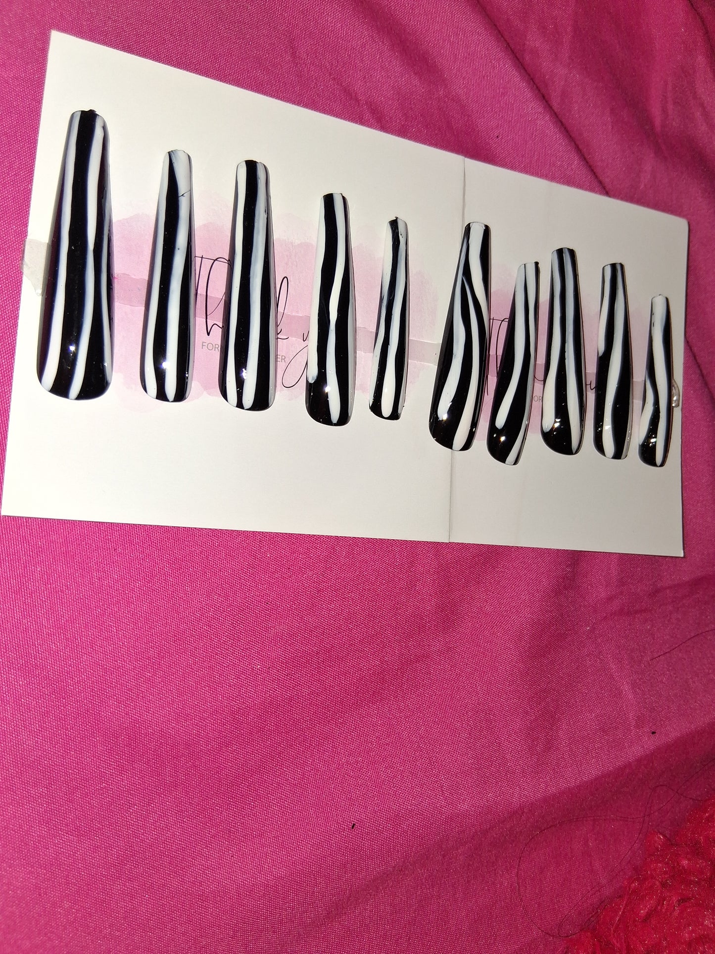COCOMONEY NAILS CUSTOM 1 OF 1 GLUE ON PRESS ON COMES WITH FREE GIFTS #g11