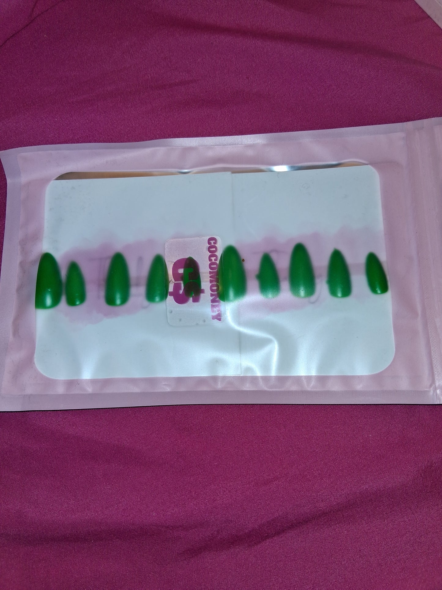 COCOMONEY NAILS CUSTOM 1 OF 1 GLUE ON PRESS ON COMES WITH FREE GIFTS #g10