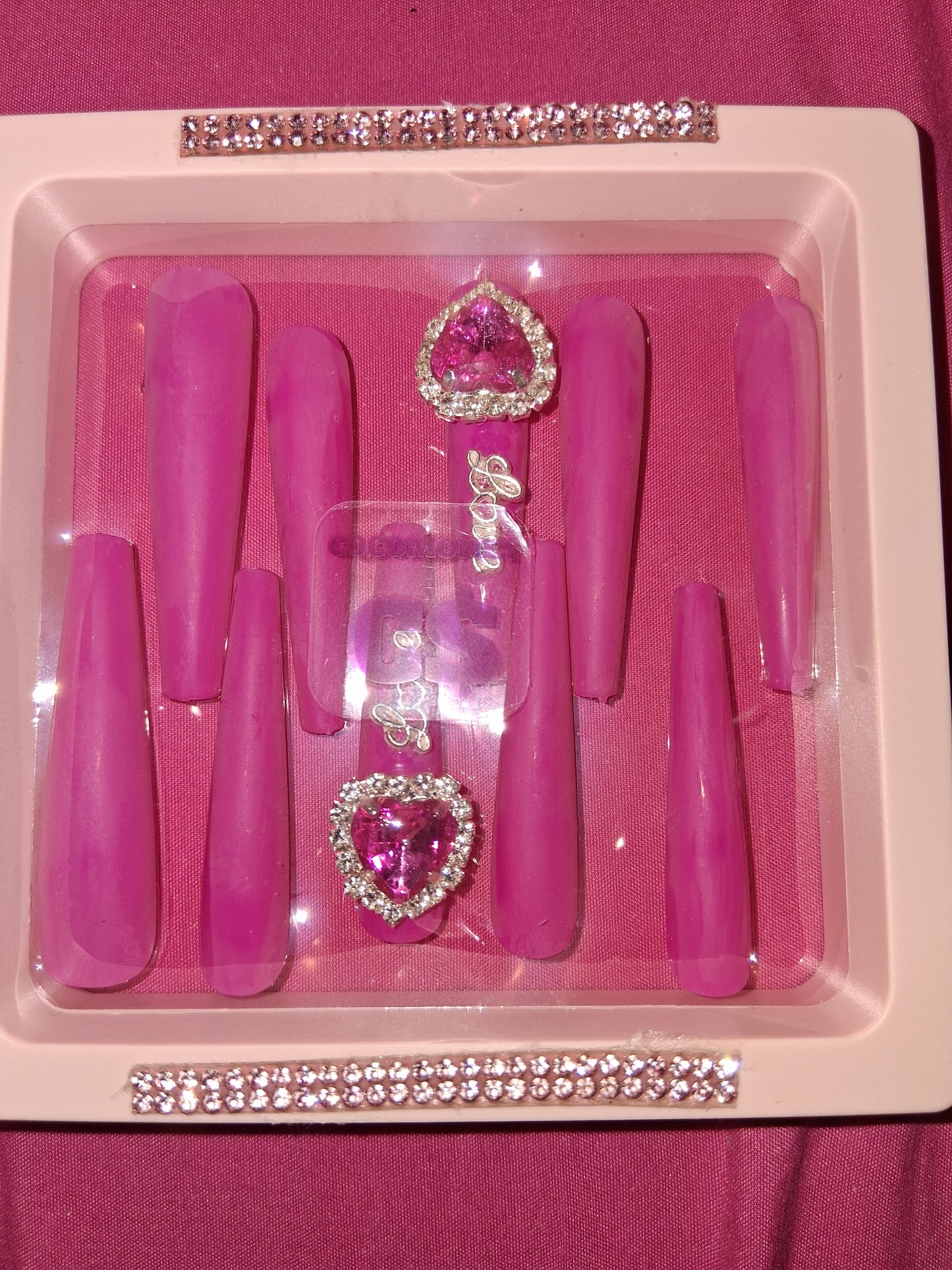 COCOMONEY NAILS CUSTOM 1 OF 1 GLUE ON PRESS ON COMES WITH FREE GIFTS #o21