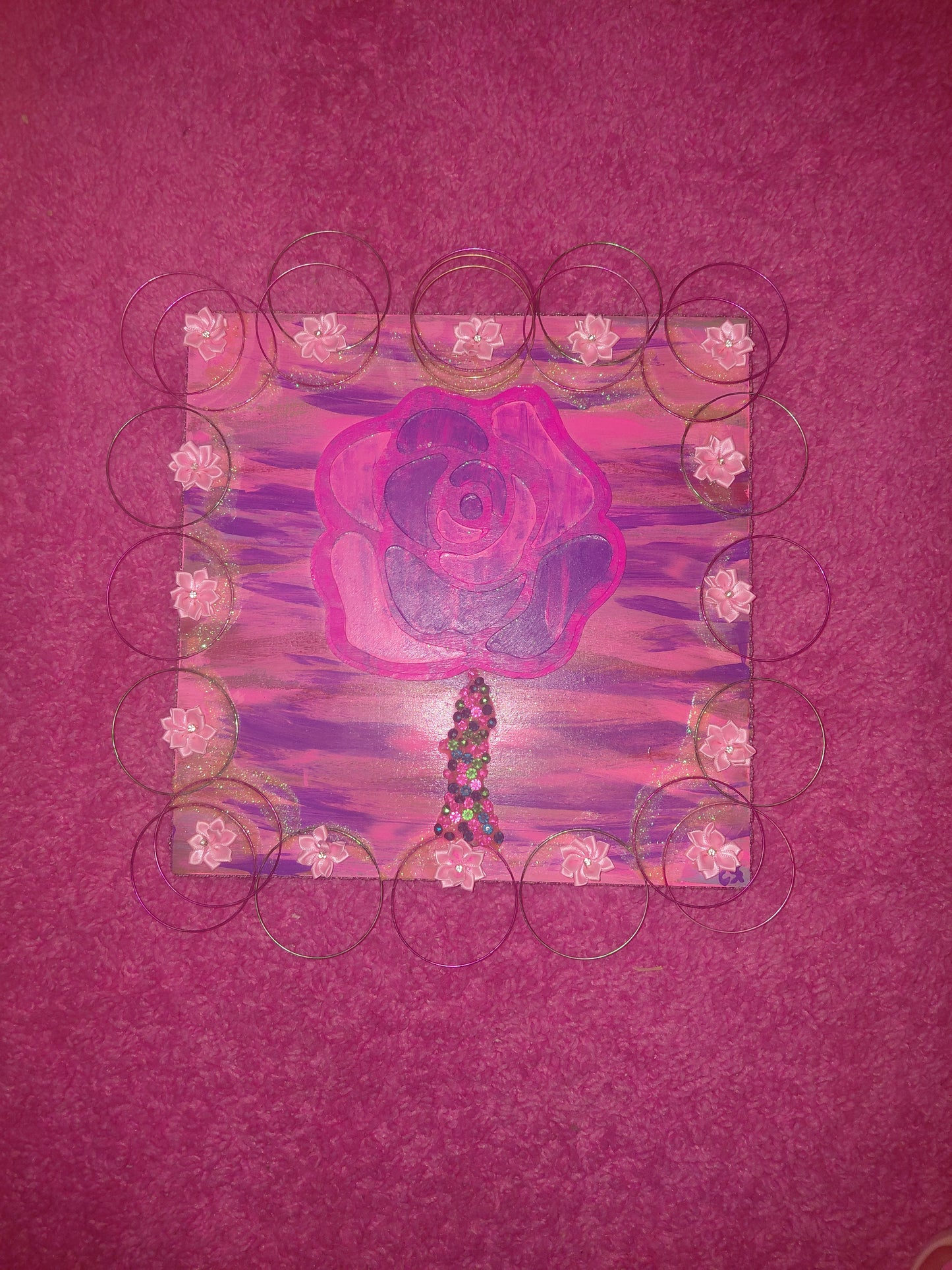 COCOMONEY ART FLOWER POWER 12×12 Custom 1 of 1 painting