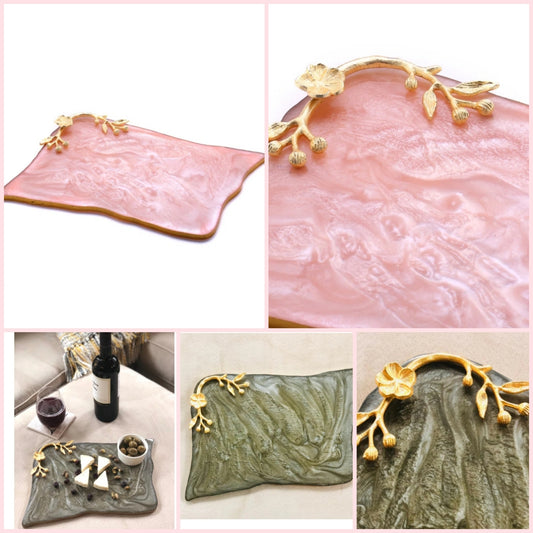 Resin Platter; Cheese Board Serving Board