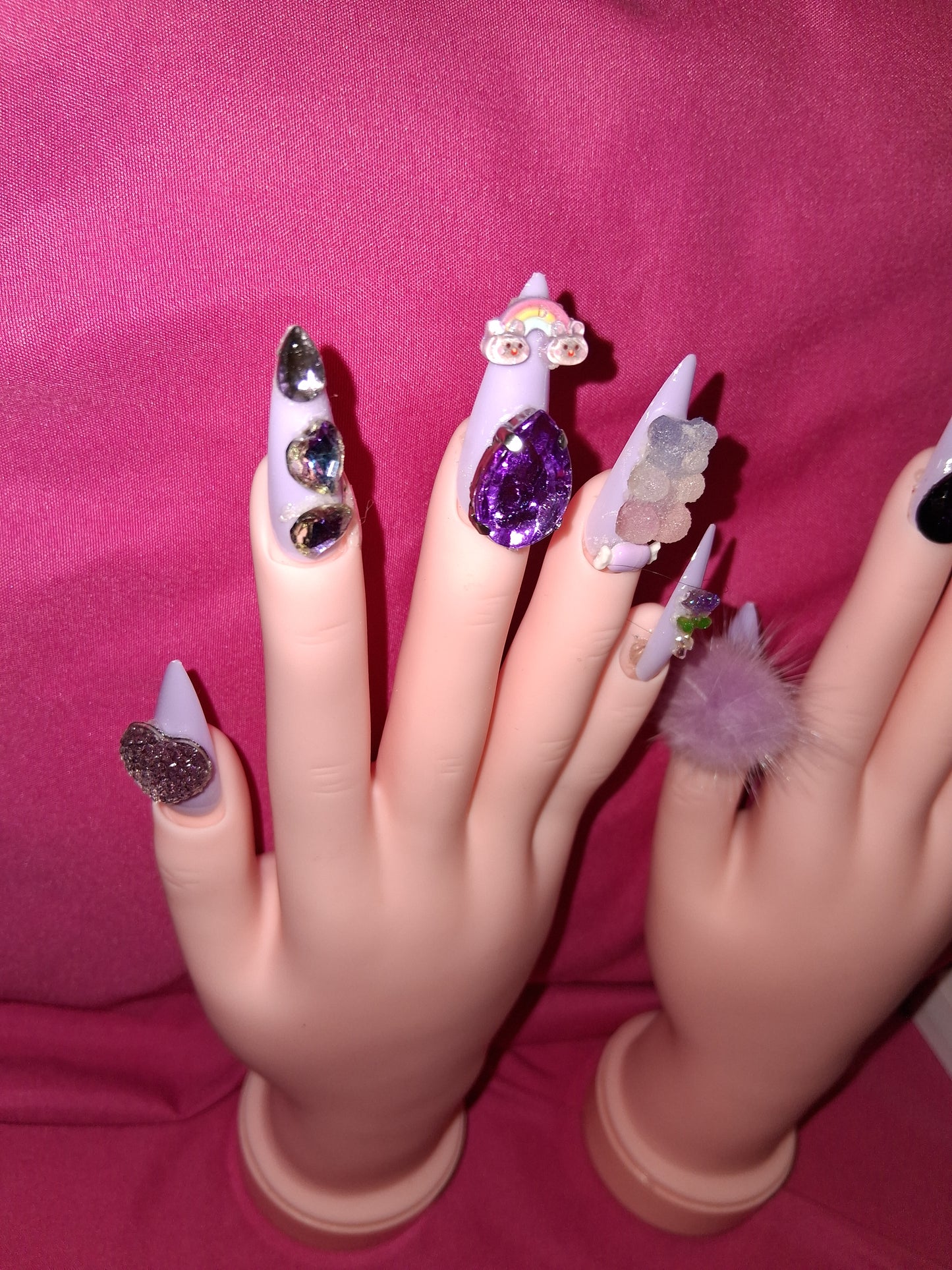 COCOMONEY NAILS CUSTOM 1 OF 1 GLUE ON PRESS ON COMES WITH FREE GIFTS #o12