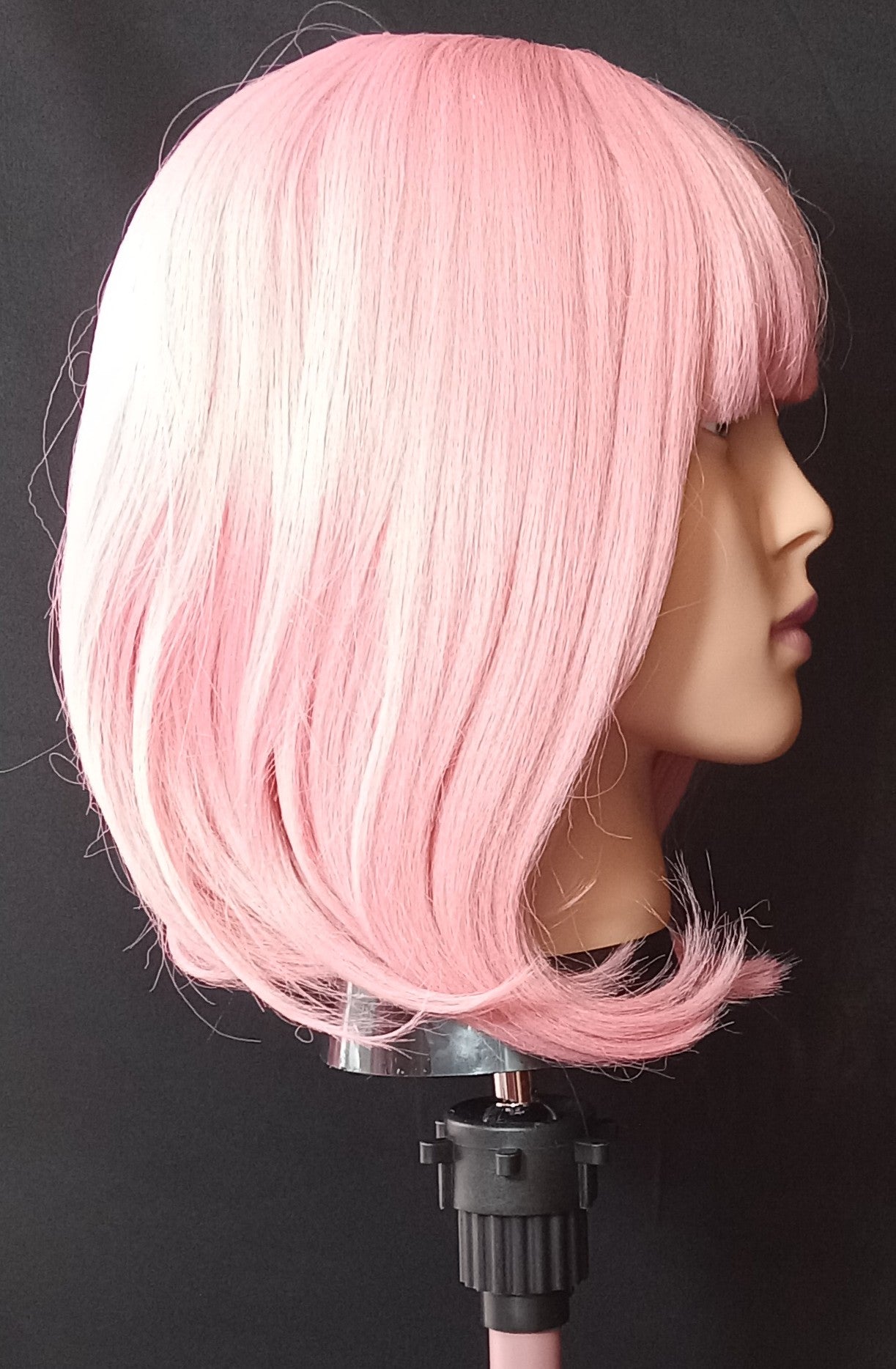 COCOMONEY WIG PINK BOB STRAIGHT SYNTHETIC