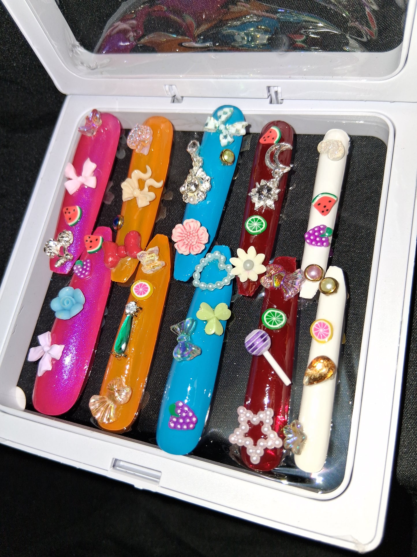 COCOMONEY NAILS CUSTOM 1 OF 1 GLUE ON PRESS ON COMES WITH FREE GIFTS #o58