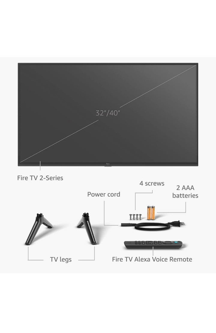 32in Amazon Fire TV 2-Series (newest model), HD smart TV with Fire TV Alexa Voice Remote, stream live TV without cable