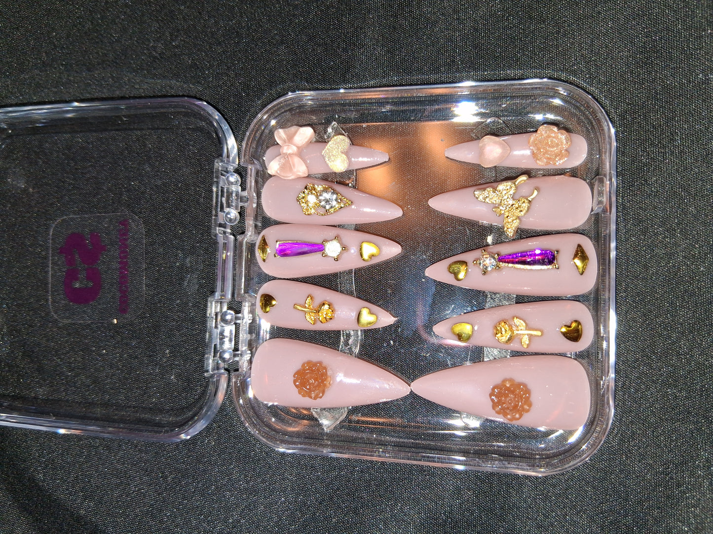COCOMONEY NAILS CUSTOM ONE OF A KIND PIECES WITH NAIL BAG AND FREE GIFTS ACRYLIC
