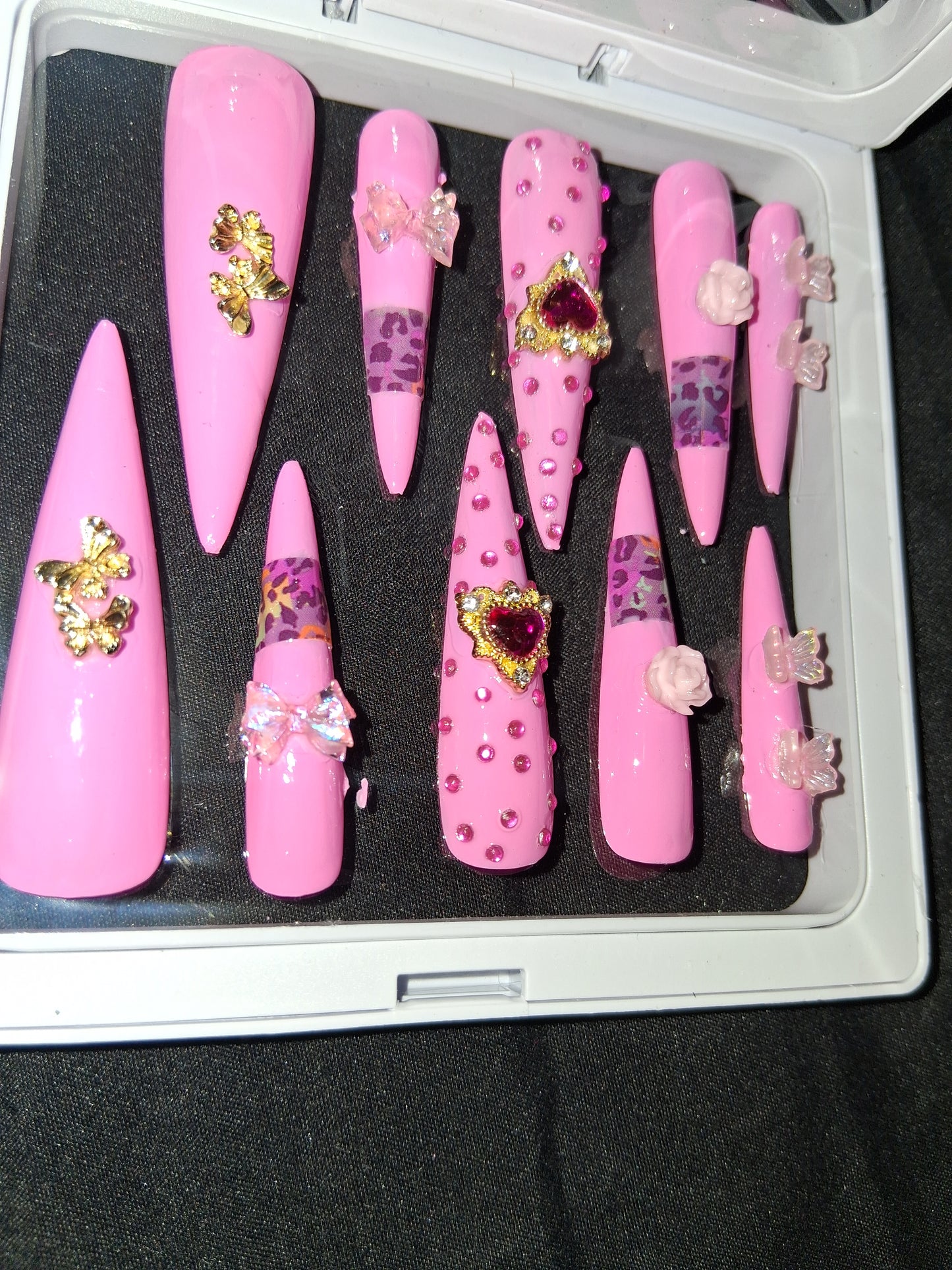 COCOMONEY NAILS CUSTOM 1 OF 1 GLUE ON PRESS ON COMES WITH FREE GIFTS #p65