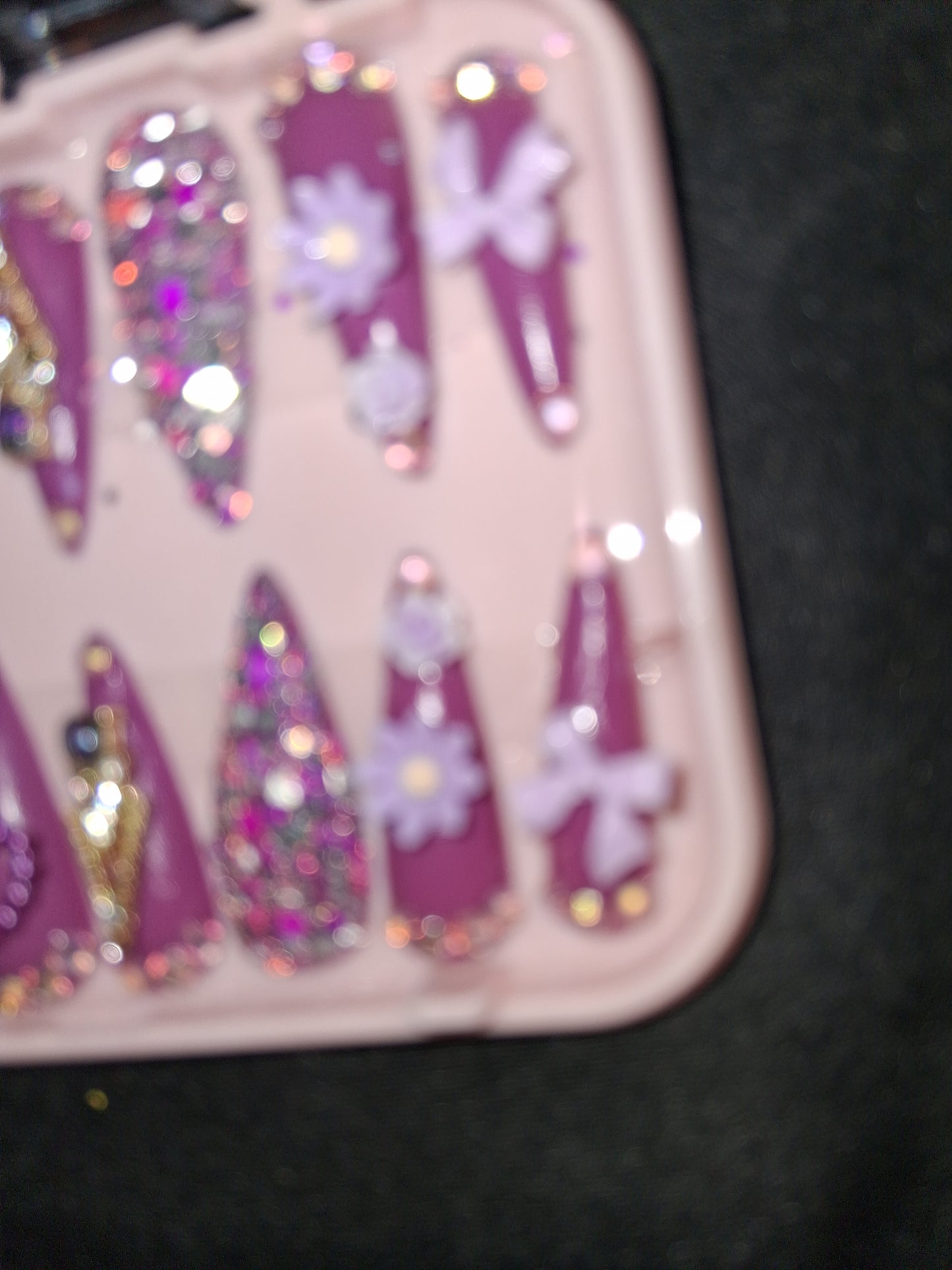 COCOMONEY NAILS CUSTOM 1 OF A KIND PIECES ACRYLIC COMES WITH FREE GIFTS