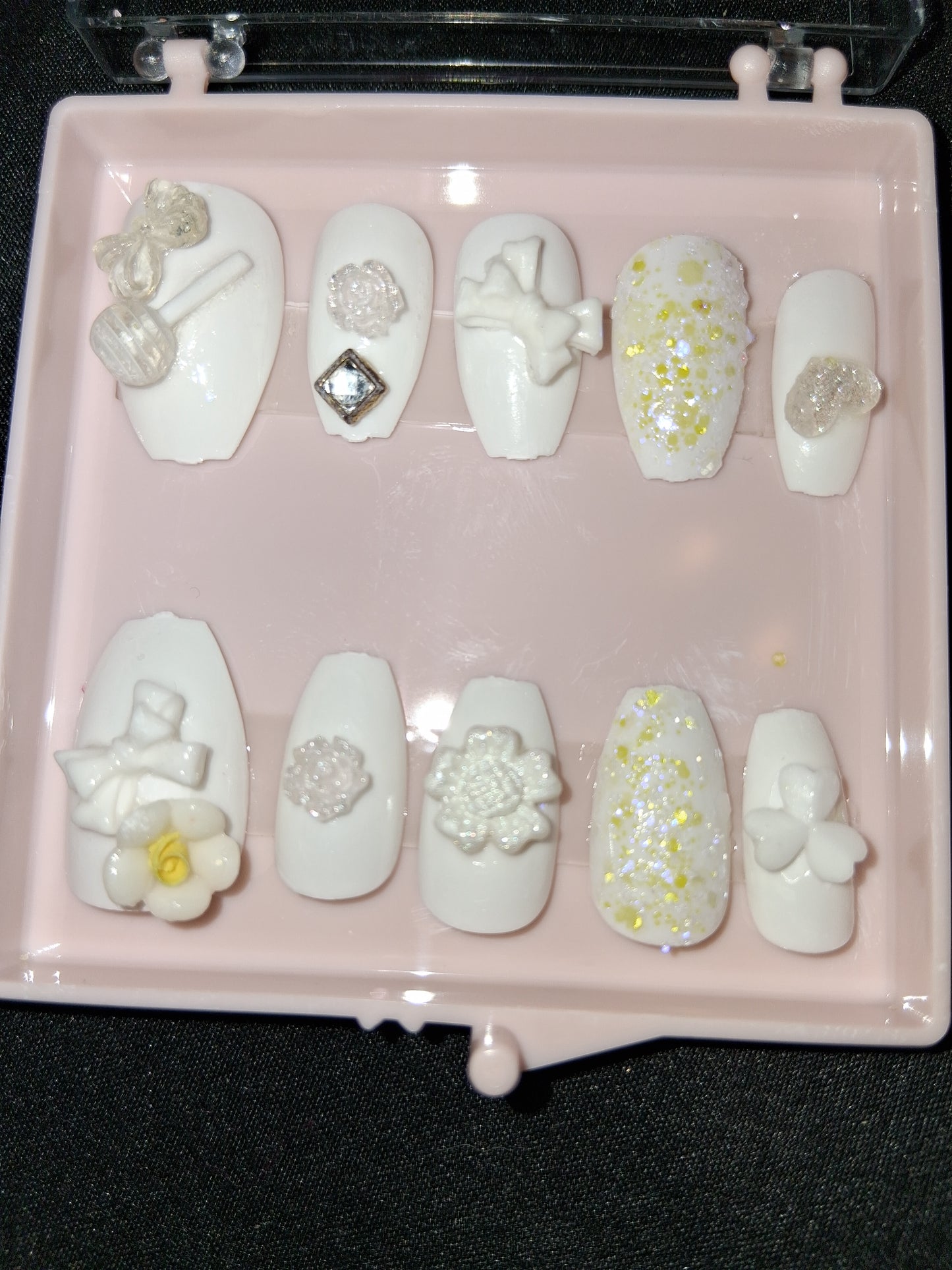 COCOMONEY NAILS CUSTOM ONE OF A KIND PIECES WITH NAIL BAG AND FREE GIFTS
