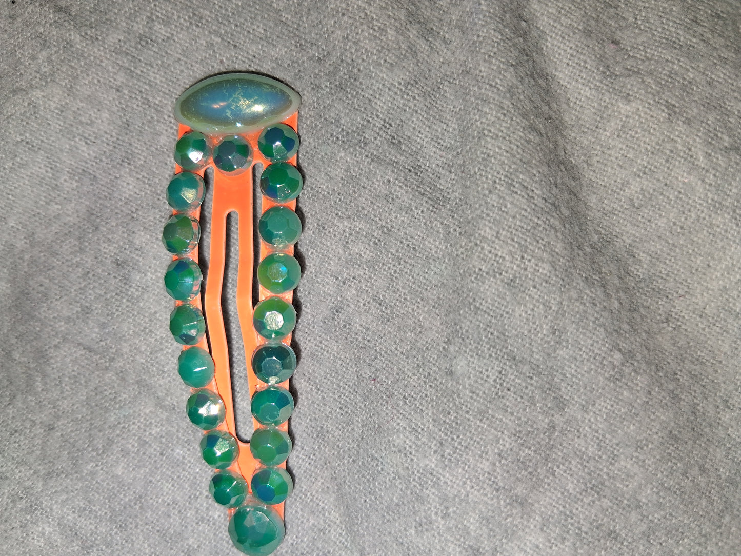 COCOMONEY HAIR CLIP 3INCH CUSTOM 1 OF A KIND PIECE with gemstones