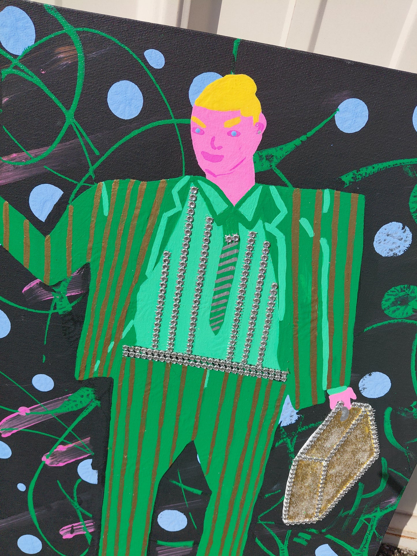 COCOMONEY ART Business Man 1 OF 1 CUSTOM PIECE BY COCOMONEY painting on canvas