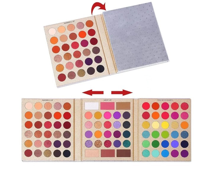 Pro 86 Colors Makeup Kit Matte Shimmer Eye Shadow Highlighters Contour Blush Powder All In One