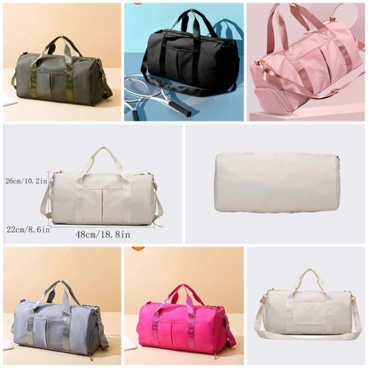 Over Night Holiday Luggage Travel Duffel Bag,Large Capacity Waterproof Gym Bag, Weekend Carry-On Handbag With Dry And Wet Separation,Casual Multifunctional Portable Shoulder Bag With Shoes Compartment For Business,Vacation,Outdoor,Skiing,Exercise, Gym