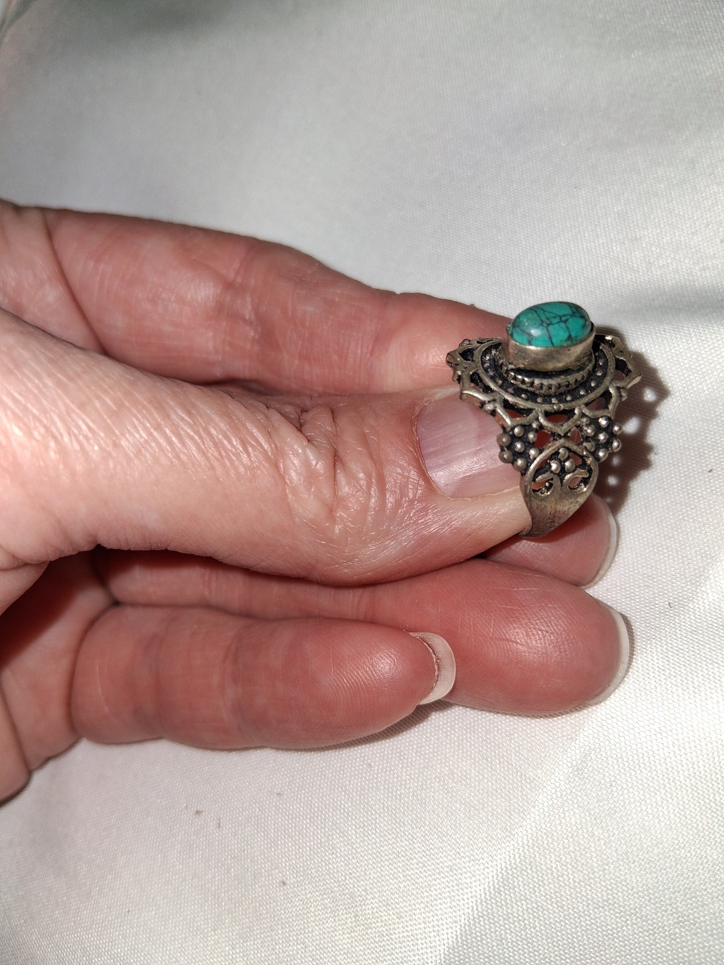 Silver plated ring size 7