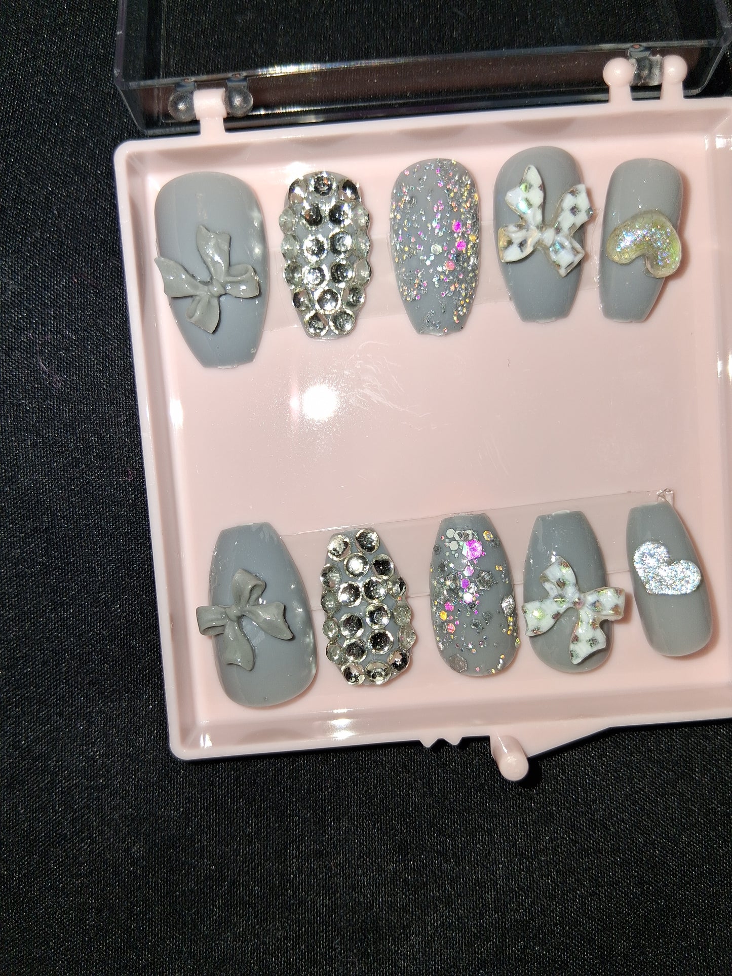 COCOMONEY NAILS CUSTOM ONE OF A KIND PIECES WITH NAIL BAG AND FREE GIFTS ACRYLIC