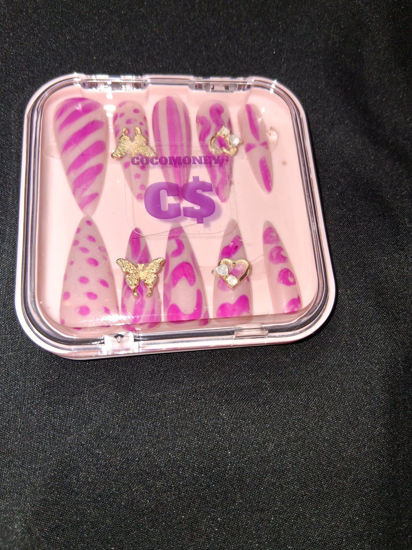 COCOMONEY NAILS CUSTOM ONE OF A KIND PIECES WITH NAIL BAG AND FREE GIFTS ACRYLIC