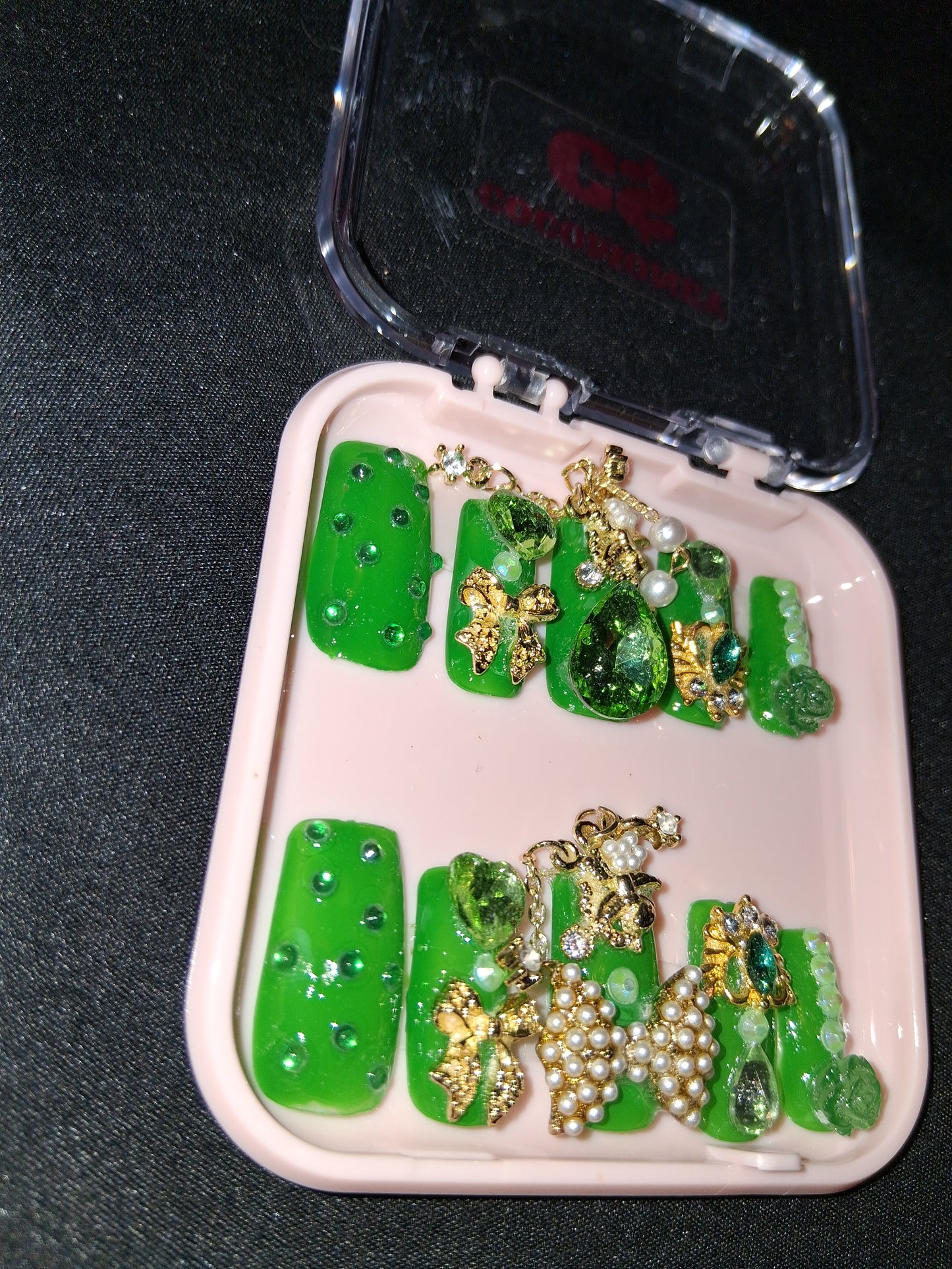 COCOMONEY NAILS CUSTOM 1 OF A KIND PIECES ACRYLIC COMES WITH FREE GIFTS