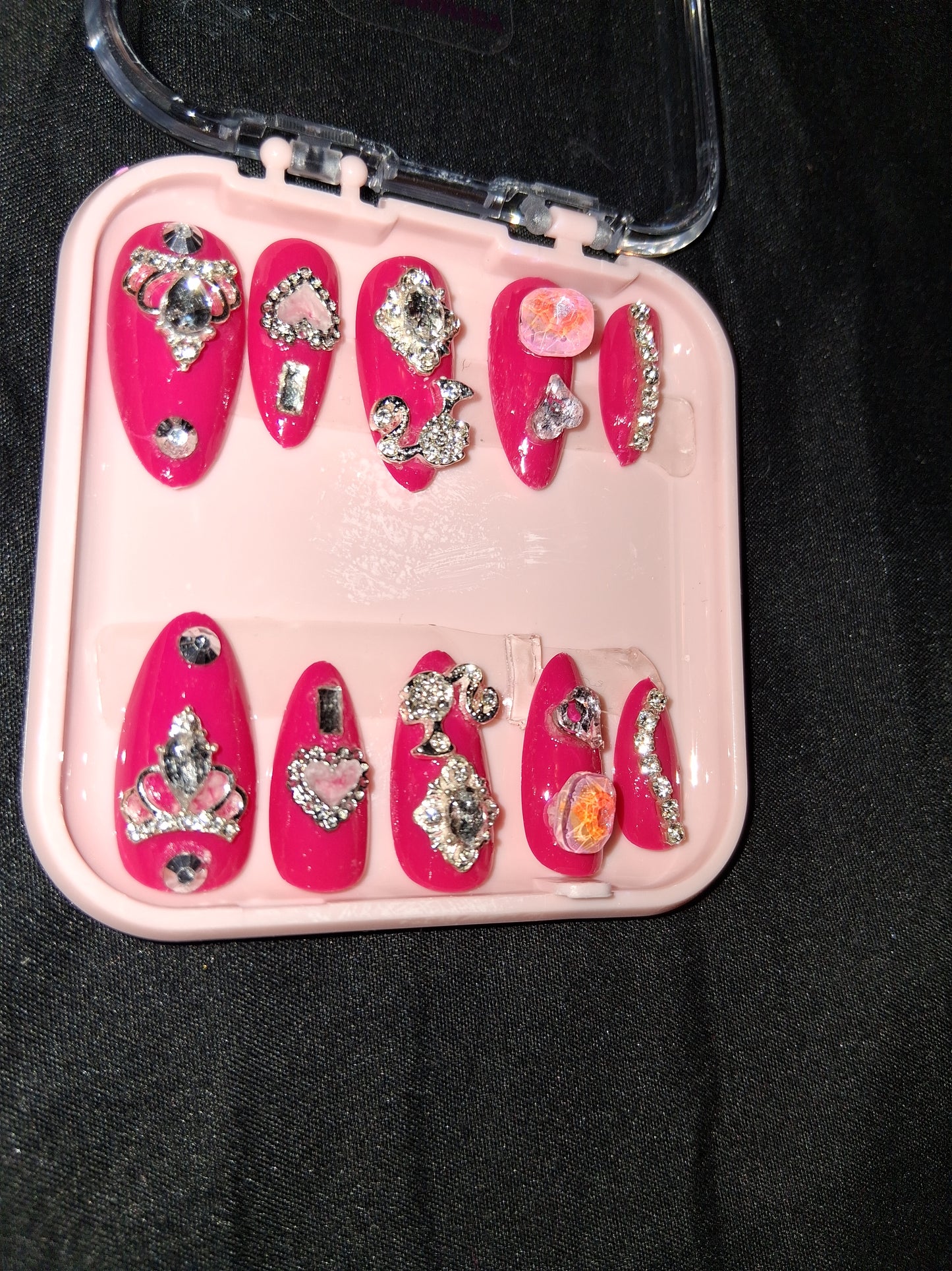 COCOMONEY NAILS CUSTOM 1 OF 1 GLUE ON PRESS ON COMES WITH FREE GIFTS #b84