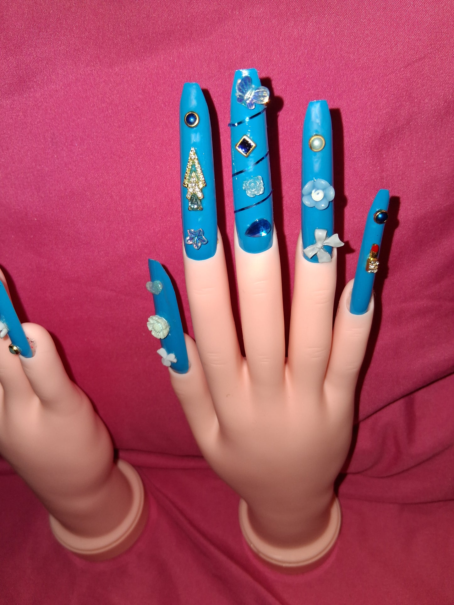 COCOMONEY NAILS CUSTOM 1 OF 1 GLUE ON PRESS ON COMES WITH FREE GIFTS #o5