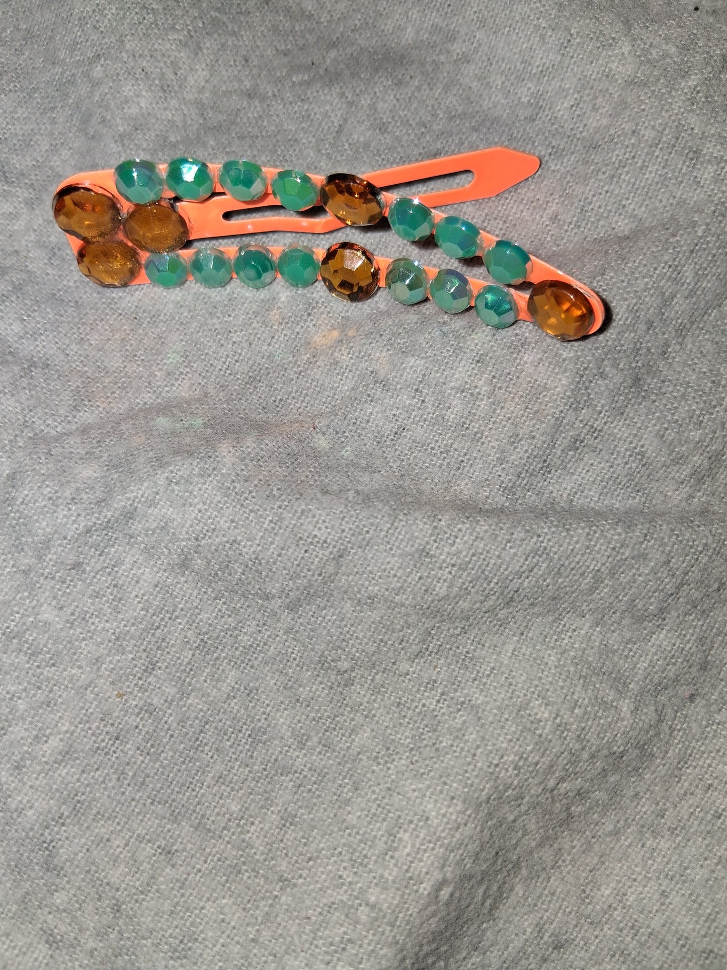 COCOMONEY HAIR CLIP 3INCH CUSTOM 1 OF A KIND PIECE with gemstones