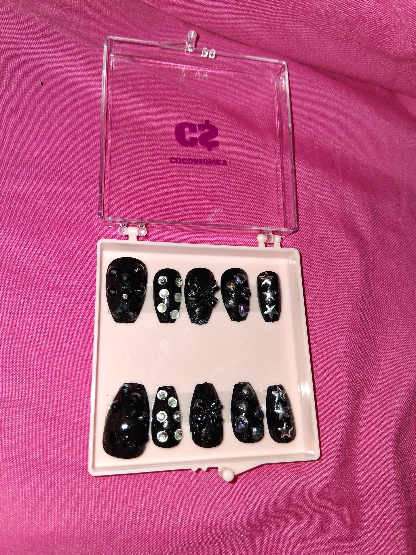 COCOMONEY NAILS CUSTOM 1 OF 1 GLUE ON PRESS ON COMES WITH FREE GIFTS #b91