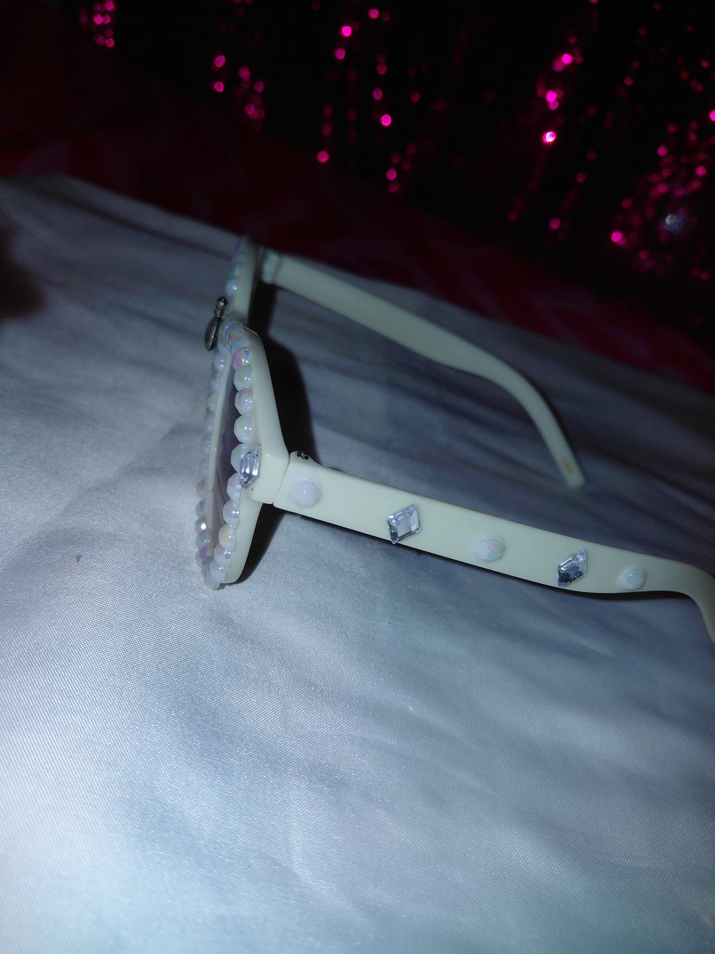 Cocomoney Glasses custom 1 of 1 pair sunglasses gemstones plastic materials uv COCOMONEY.STORE