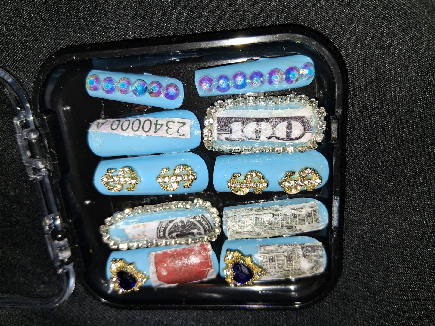 COCOMONEY NAILS CUSTOM ONE OF A KIND PIECES WITH NAIL BAG AND FREE GIFTS