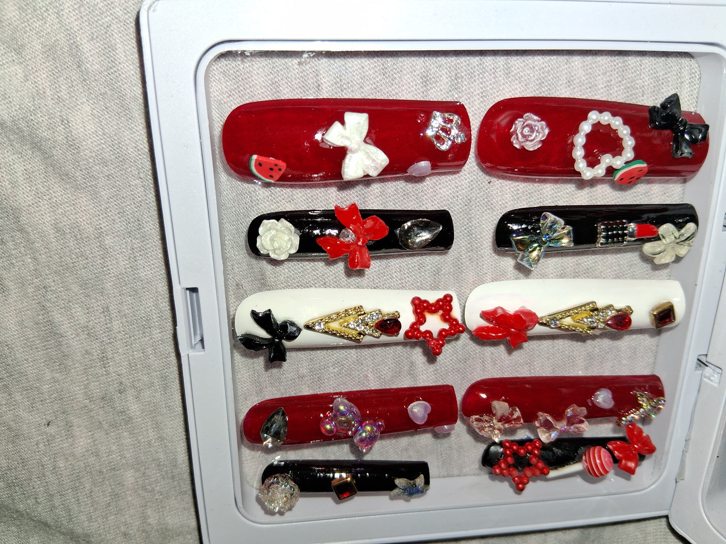 COCOMONEY NAILS CUSTOM 1 OF 1 GLUE ON PRESS ON COMES WITH FREE GIFTS #p32