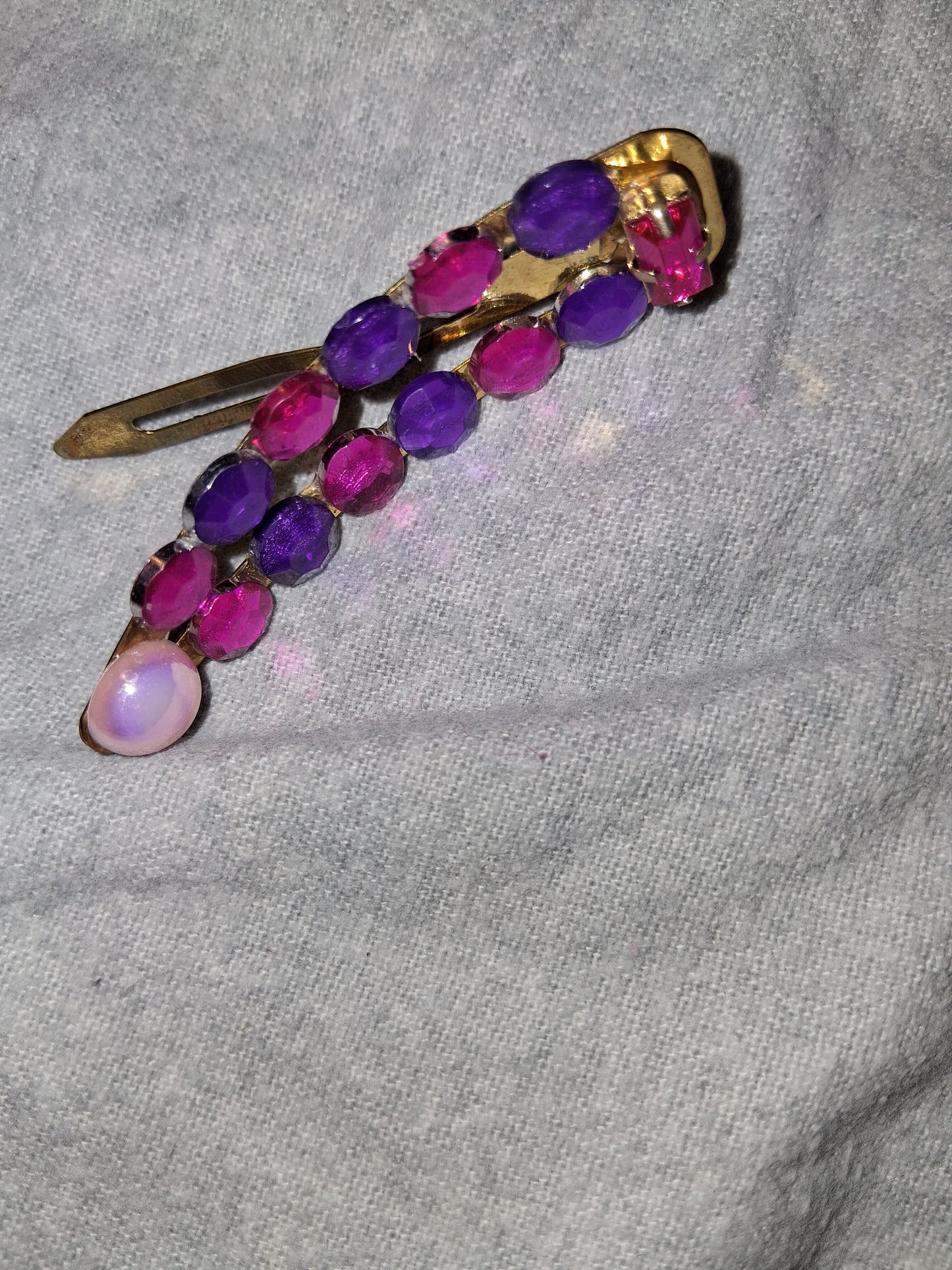 COCOMONEY HAIR CLIP 3INCH CUSTOM 1 OF A KIND PIECE with gemstones