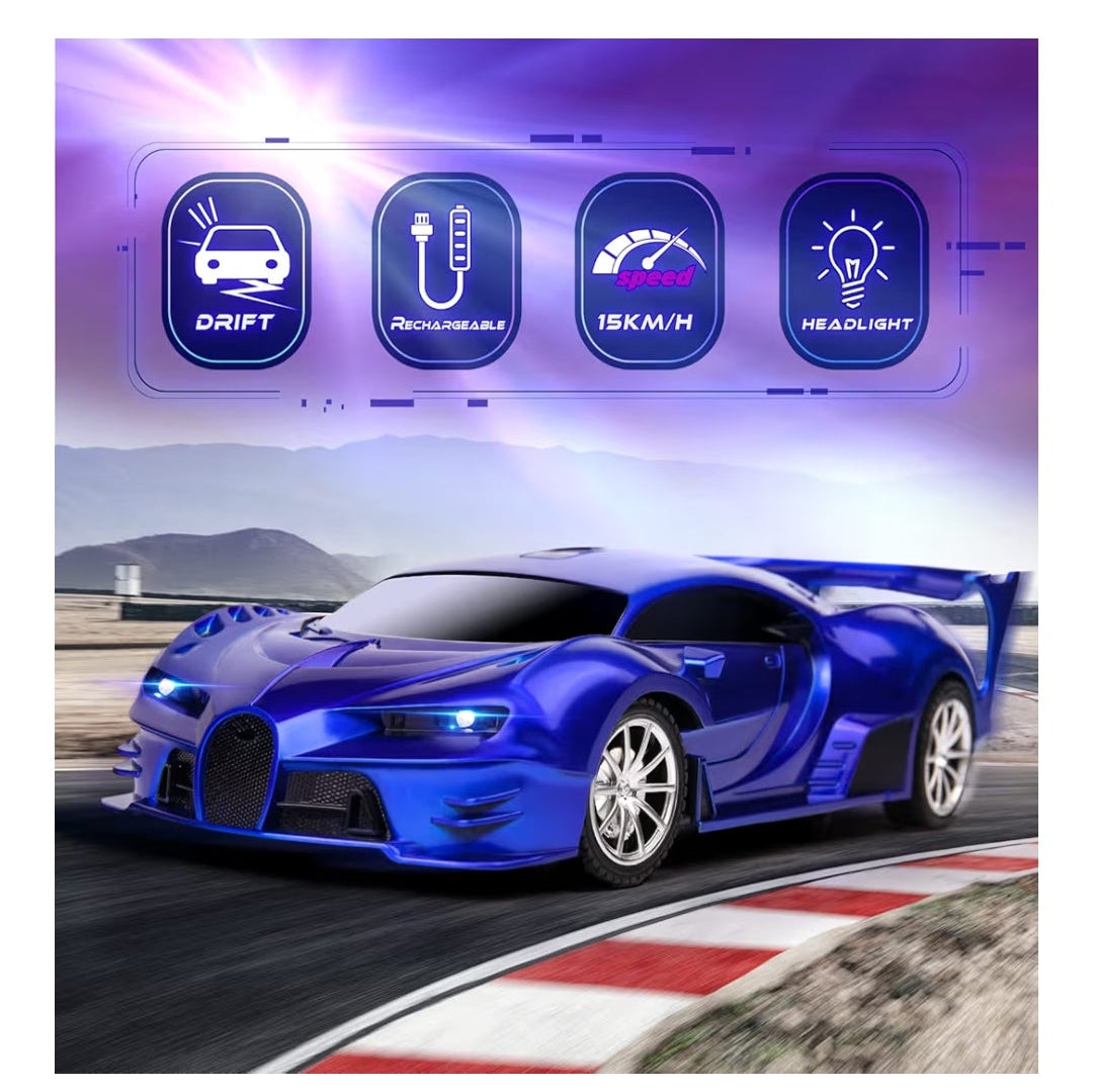 Remote Control Car 1/18 High Speed RC Cars Toys for Boys Girls Vehicle Racing Hobby with Headlight Xmas Birthday Gifts for Kids