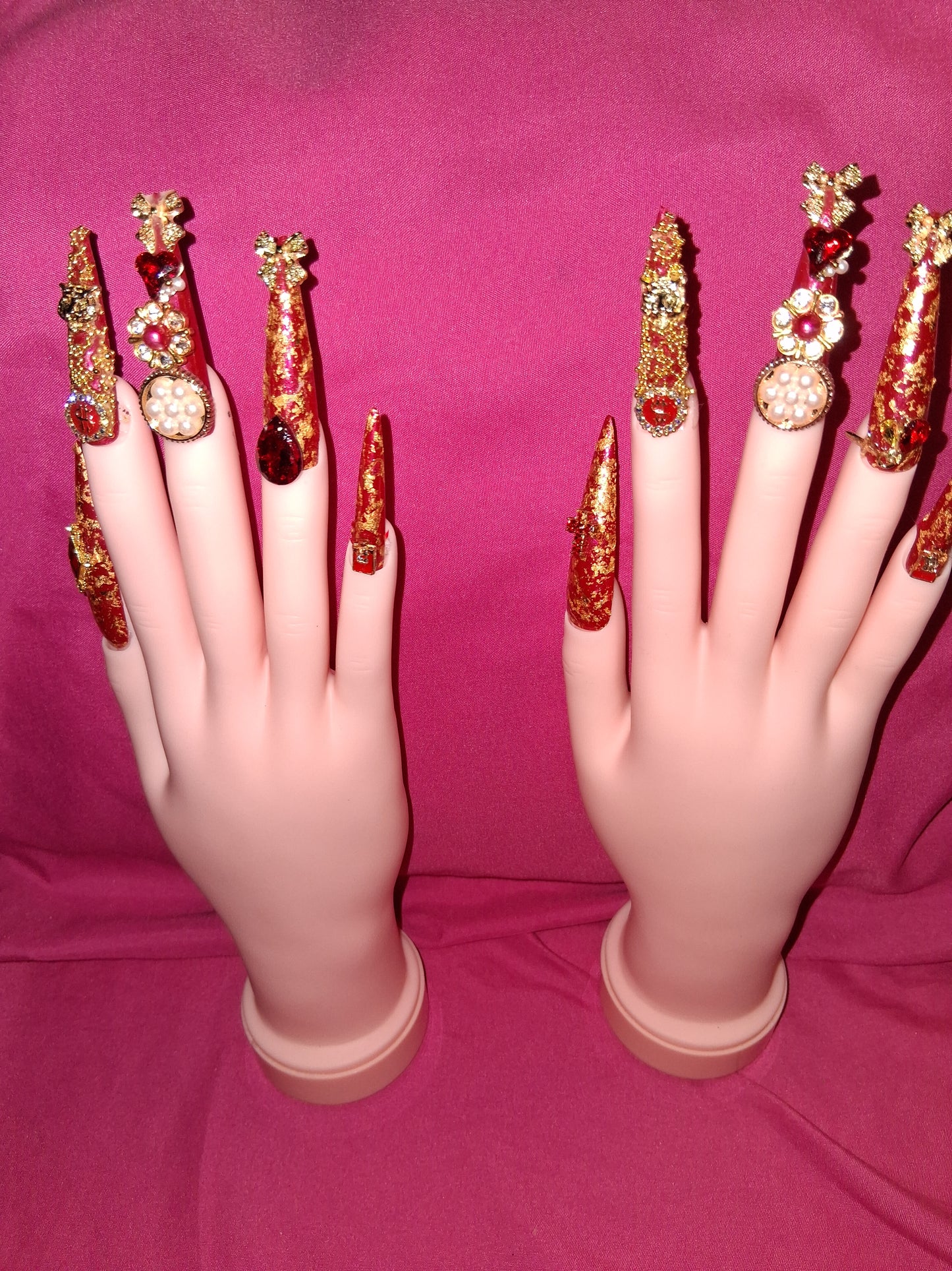 COCOMONEY NAILS CUSTOM 1 OF 1 GLUE ON PRESS ON COMES WITH FREE GIFTS #o36