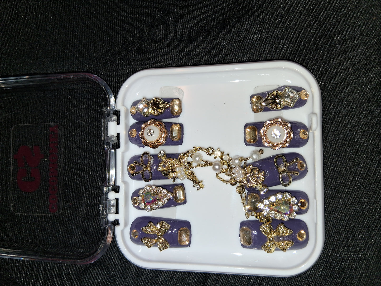 COCOMONEY NAILS CUSTOM ONE OF A KIND PIECES WITH NAIL BAG AND FREE GIFTS ACRYLIC