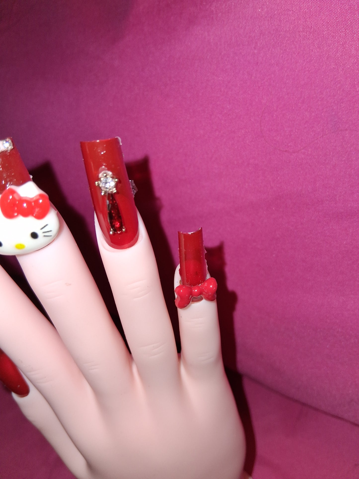 COCOMONEY NAILS CUSTOM 1 OF 1 GLUE ON PRESS ON COMES WITH FREE GIFTS #o87