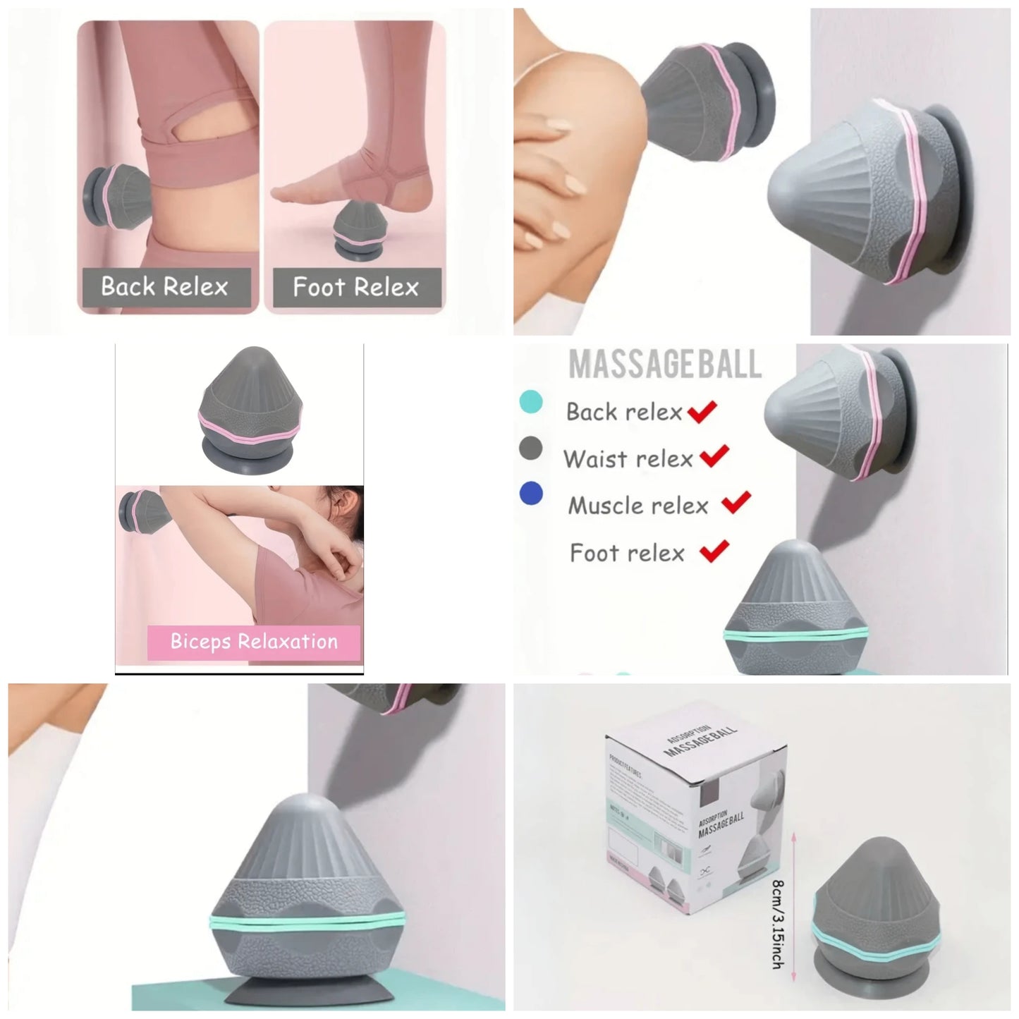 1pc Muscle Massage Ball, Suitable For Relaxing Back, Arm And Foot Muscles